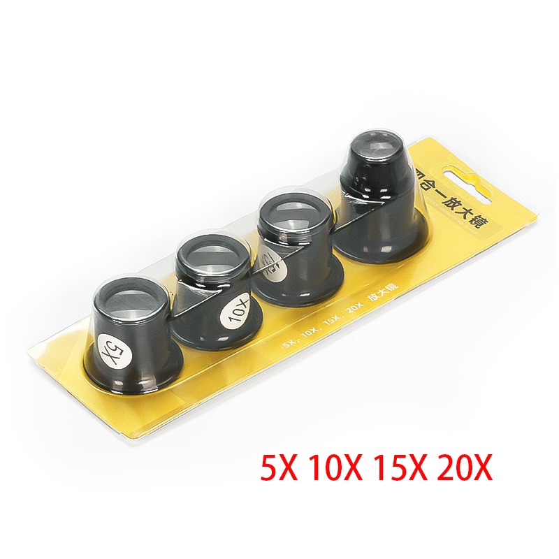 Strumenti per la lente d'ingrandimento dell'orologio 3X 5X 10X 15X 20X orologio per la riparazione della lente d'ingrandimento impostato lente d'ingrandimento per occhiello lente d'ingrandimento per la riparazione dell'orologiaio: grigio