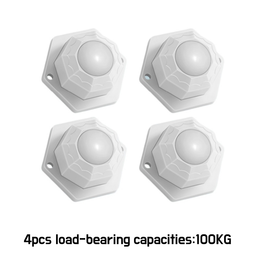 4PCS Furniture Casters Wheels Self Adhesive Universal 360 ° Rotating Casters Stainless Steel 200KG Heavy Duty Universal Wheel: Red