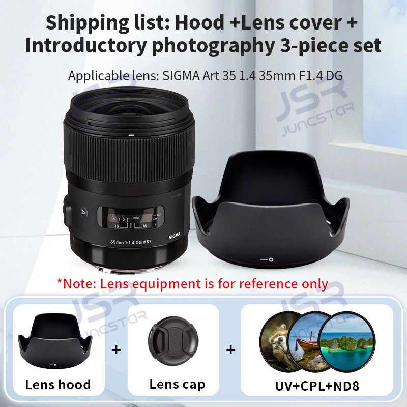 Camera hood replacement LH730-03 suitable for Sigma Art 35 1.4 35mm F1.4 DG lens protection accessories: Orange