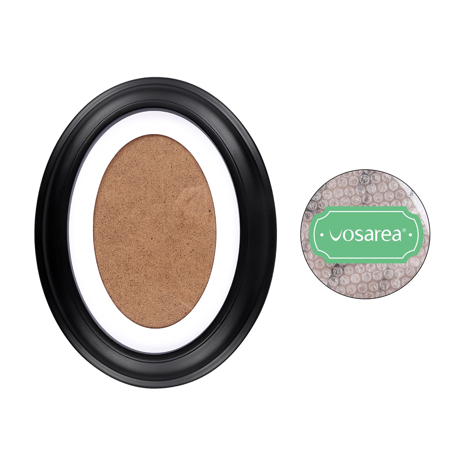 Klassieke 7-inch ovale houten fotolijst, zwarte muur, hangende decoratie, fotolijst, woondecoratie, houten frames