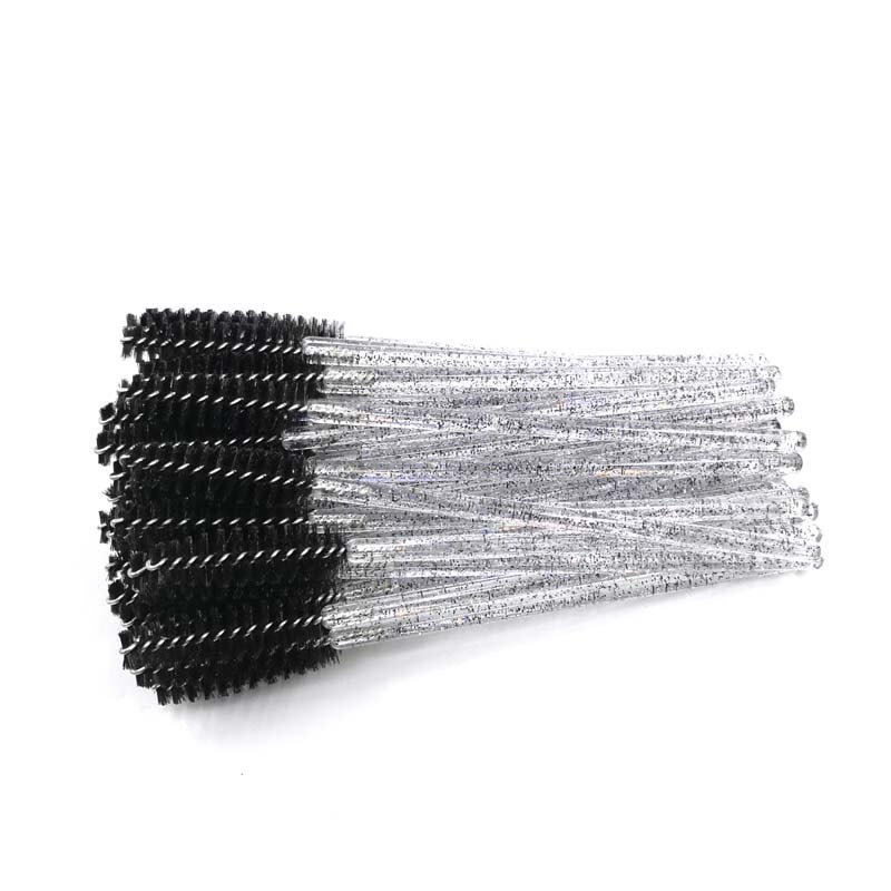Crystal Disposable Lash Makeup Brush Applicator Styling Tools Individual Mini Mascara Wand Brush Eyelash extension: black