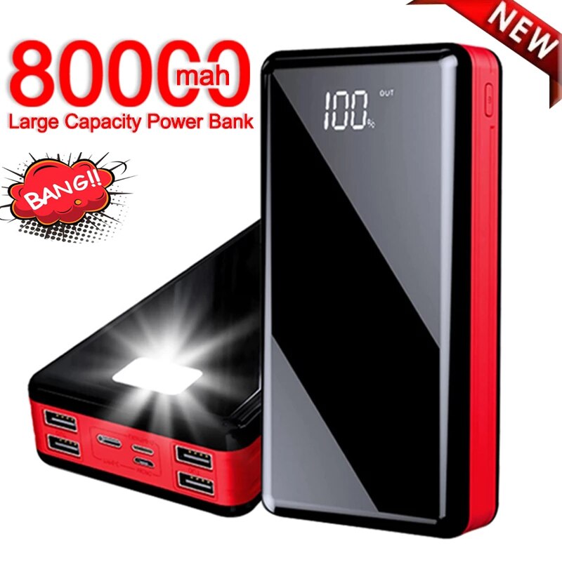 80000Mah Power Bank Met Hoge Capaciteit Outdoor Reizen Draagbare Snel Opladen 80000Mah Poverbank Voor Xiaomi Samsung Iphone