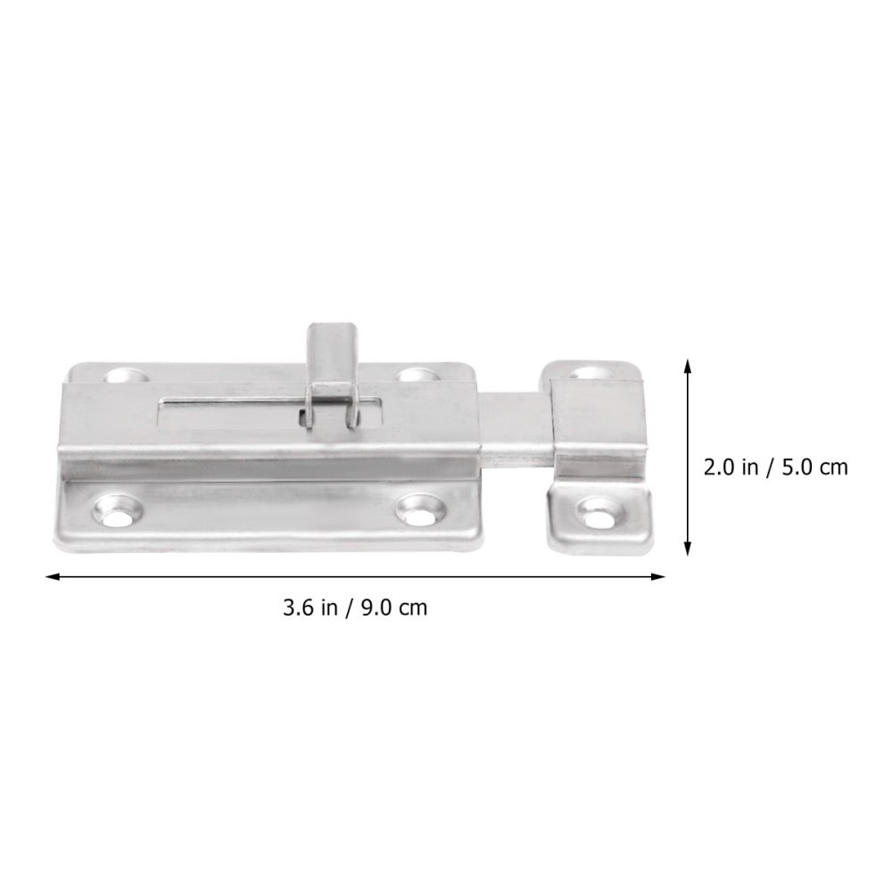 3pcs 3 Inch Stainless Steel Door Bolts Latch Sliding Door Lock Slide Bolts Hasp Staple Gate Safety Lock for Internal Doors (Silv