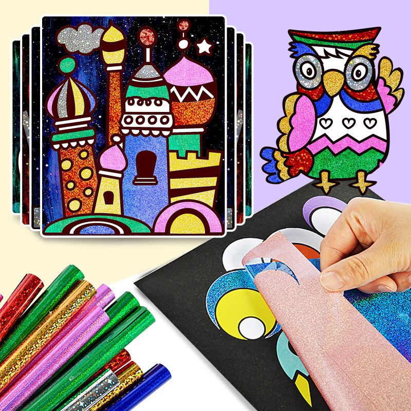 9Pcs Cartoon Magic Transfer Schilderen Kids Ambachten Kunsten En Ambachten Speelgoed Voor Kinderen Educatief Tekening Speelgoed
