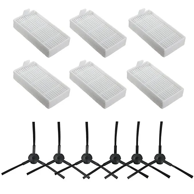 Staubsauger Seitenbürste Filter Hepa für MEDION MD19900 Roboter Staubsauger Teile Hepa Filter Seitenbürste Ersatz: Licht Gelb
