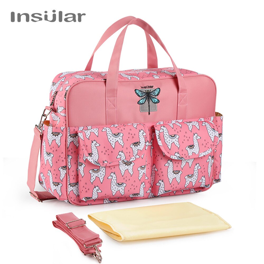 Insular Luier Wandelwagen Zak Mummie Moederschap Luiertas Damesmode Tas Waterdichte Crossbody Zakken Voor Babyverzorging: 5