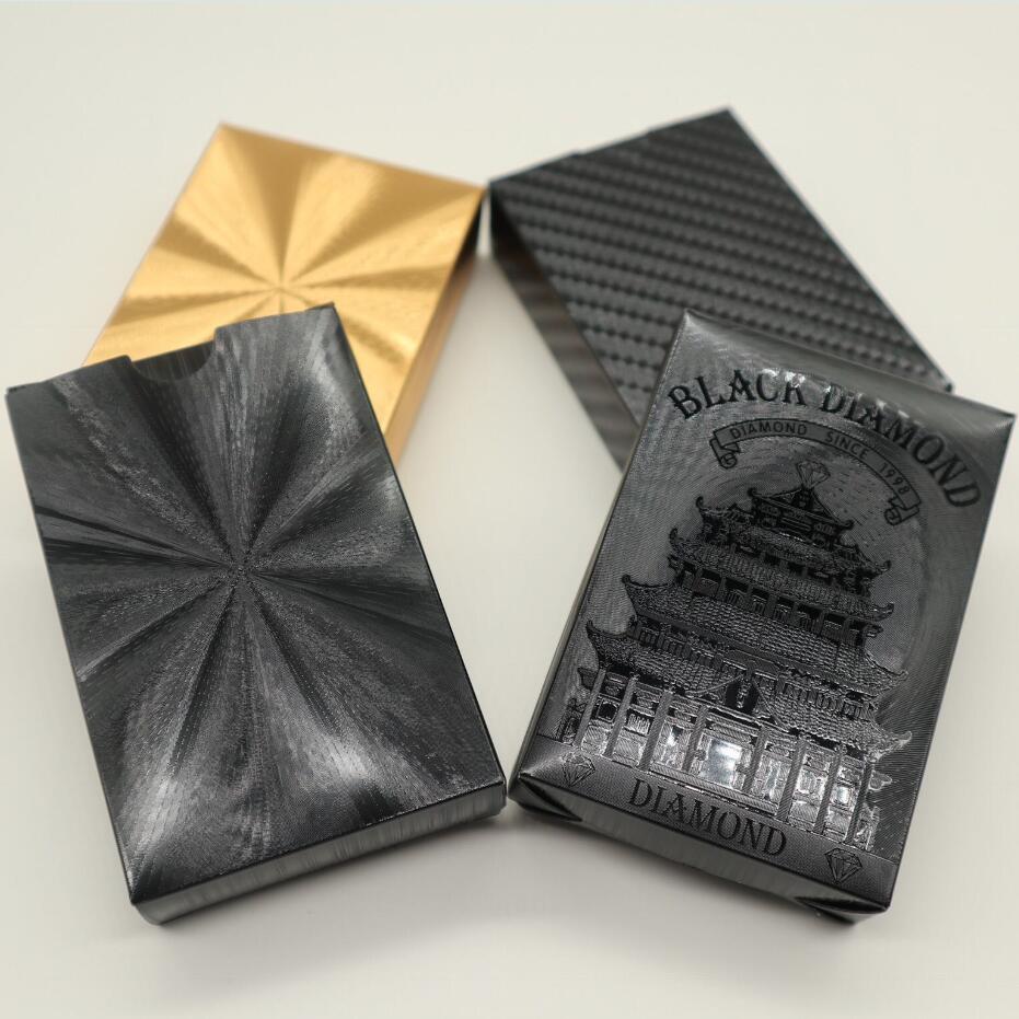 Holdbare plast spillekort vandtæt gylden poker sort samling black diamond poker kort standard