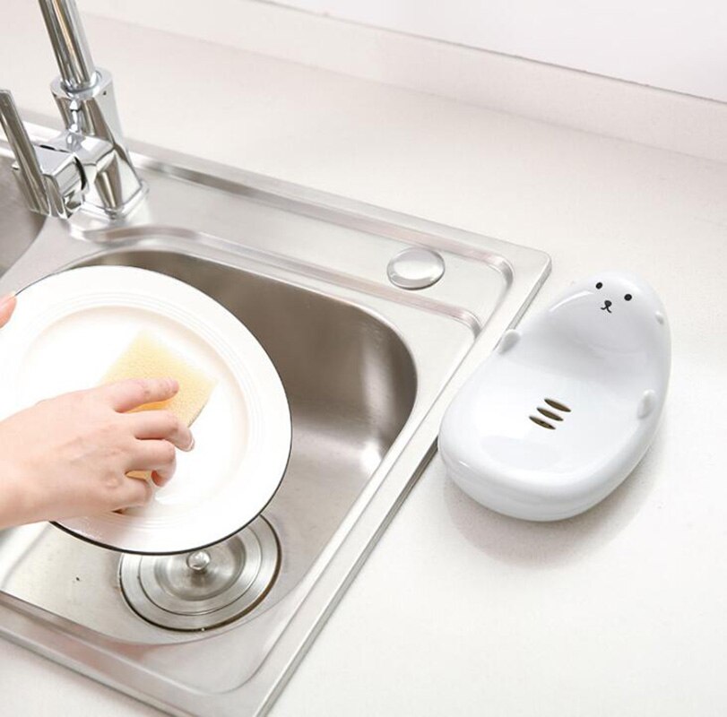 Słodki kreskówka kształt zwierząt mydelniczka odpływ łazienkowy mydelniczka dzieci zakochują się w kąpieli kuchnia akcesoria łazienkowe