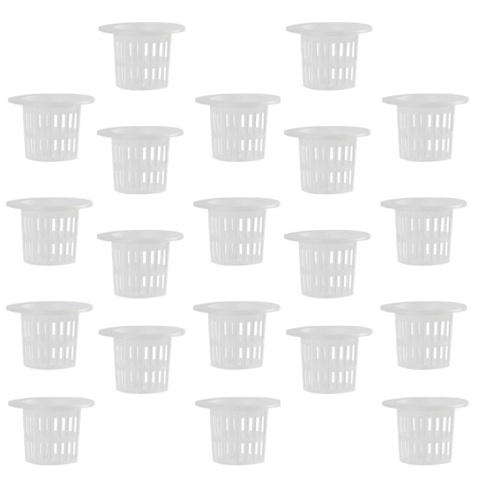 60pcs Garden Mesh Net Pots Hydroponic Baskets Nursery Root Fixing Holder