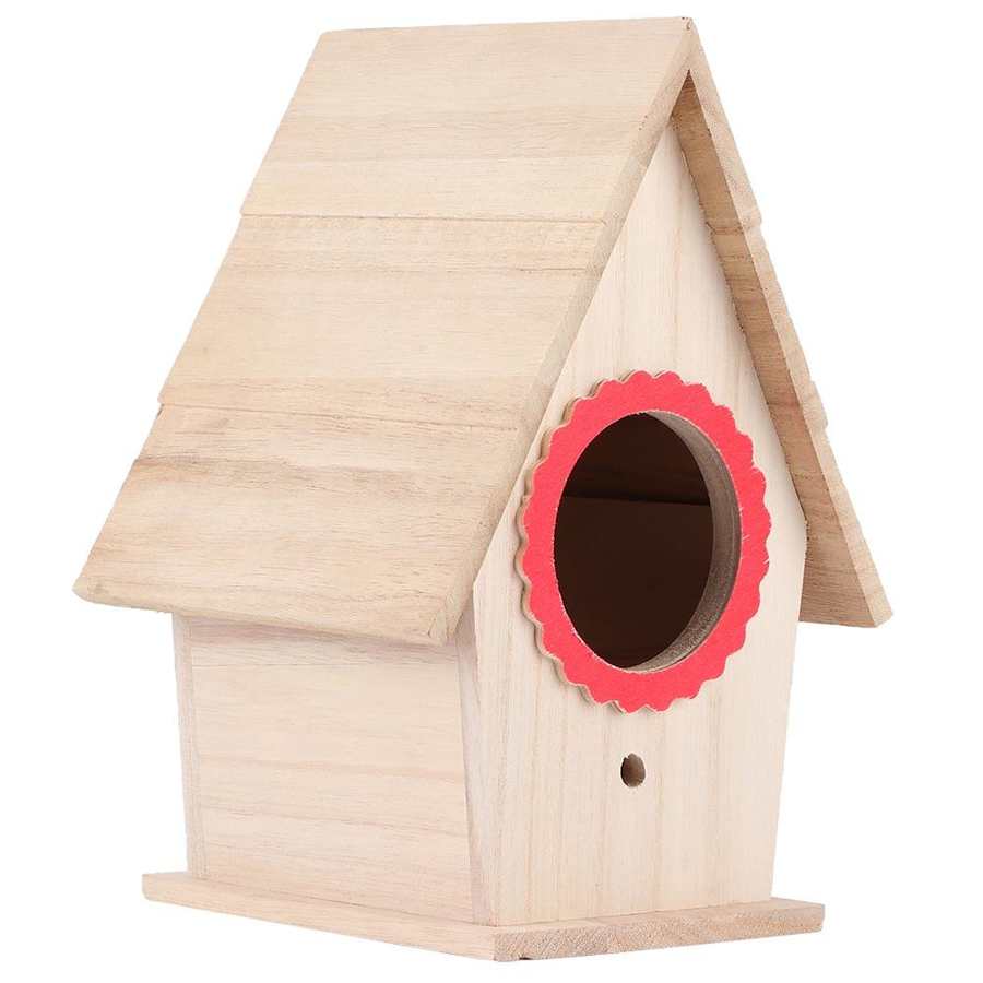 Hanging Wooden Bird House Breeding Cage Box Feeding Nest Garden Backyard Balcony Pendant Birdhouse Home Decora Bird Nest