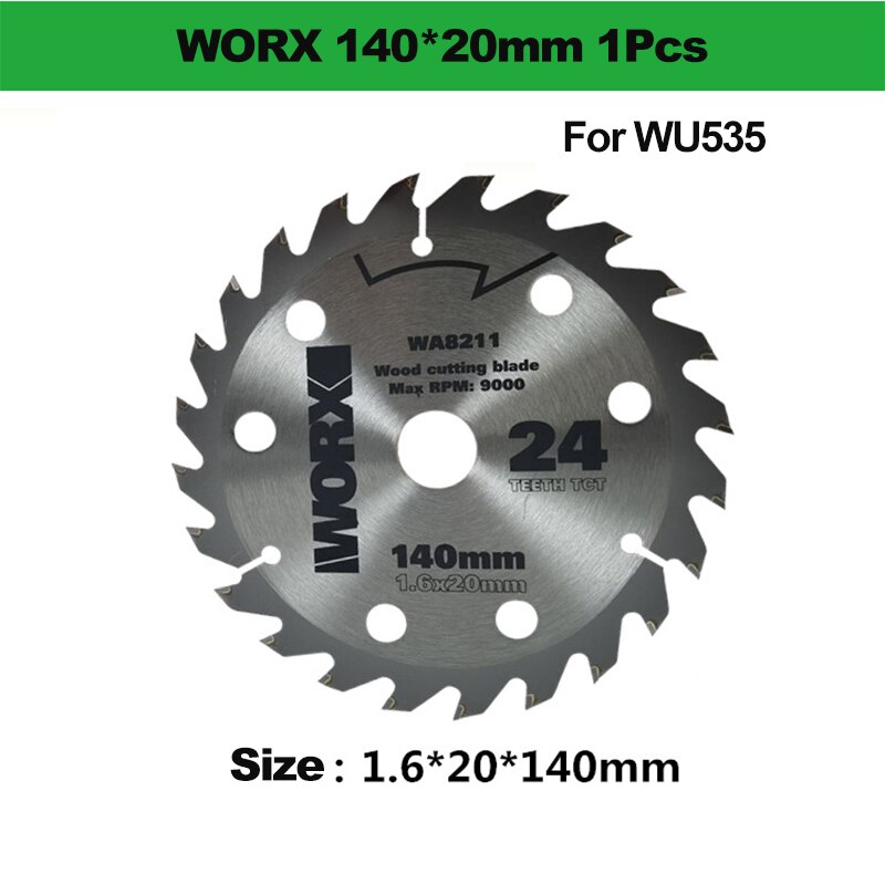 WORX Woodworking Saw Blade WU533 Special 120mm Original Circular Saw Blade Cutting Blade 24 Teeth WU535 Saw Blade 140mm: WORX 140mm 1 PCS