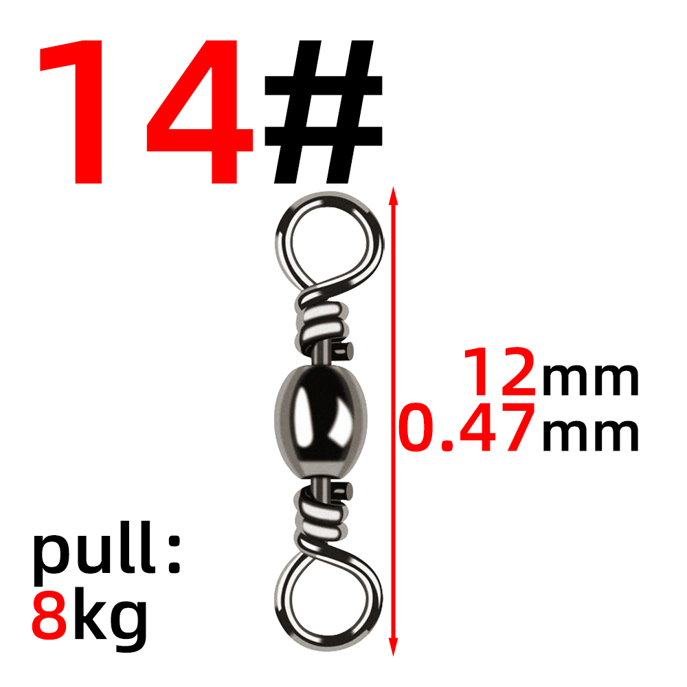 50Pcs Bottle Swivel High Speed Figure Eight Ring 8 Figure Ring Connector Fishing Gear Accessories