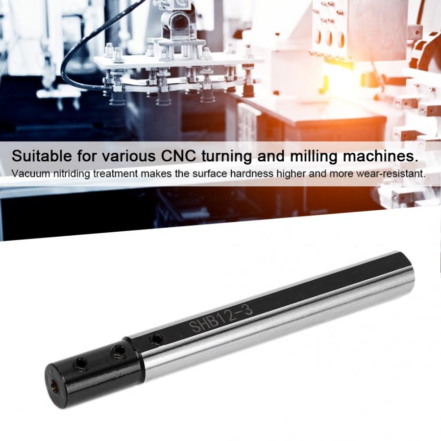 SHB12 10L Small Bore Boring Bar High Speed Steel Lathe Extension Tool Holder Small Hole Bracket For CNC Turning Milling Machine