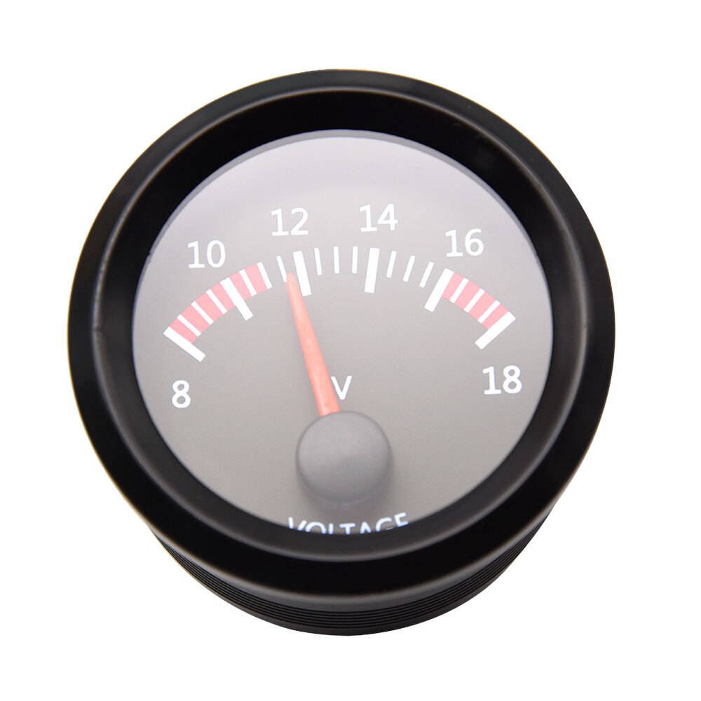 2&quot; 52mm Gauge VOLTS Car Gauge 12V Auto Instrument Voltage Meters Gauge 8~18V Car Volt Meter Pointer Car Gauge Black Gauge Cup