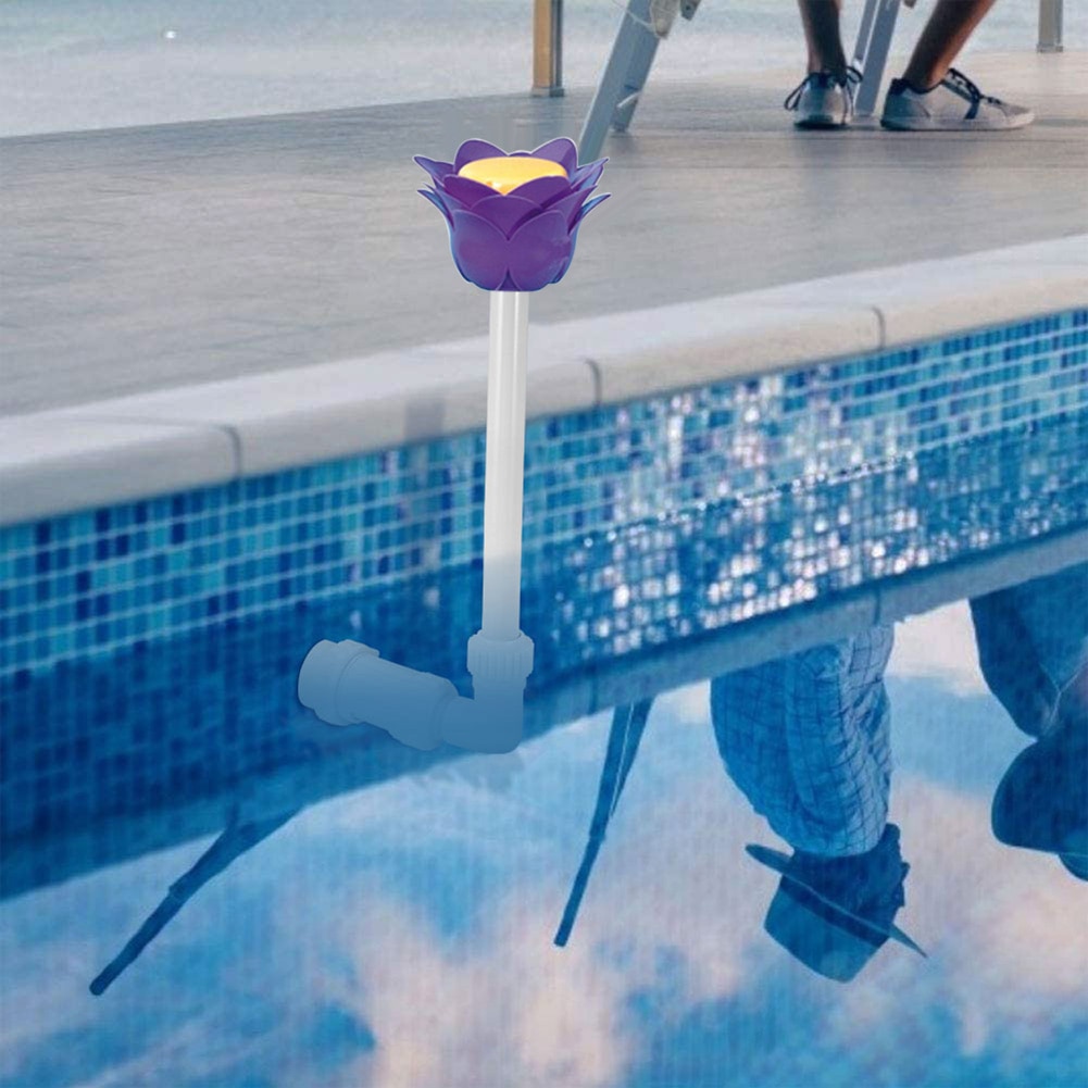 Pooltillbehör utomhuspool dekoration fontän blomma form väggmonterad simbassäng fontän