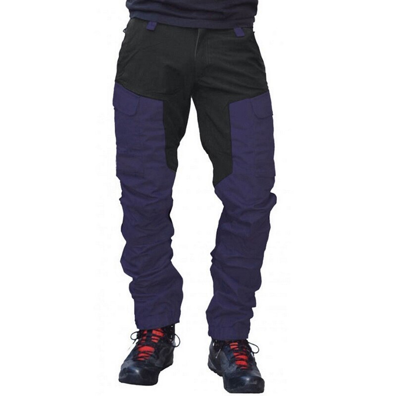 Vertive heren colorblock cargobroek, slanke multi-pocket sportbroek, casual ritsbroek, sportschool trainingsbroek: 2 / S