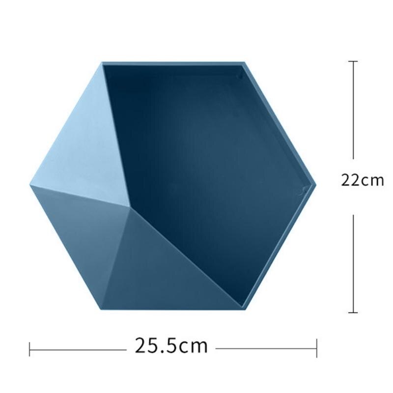 Hjørne brusebad holder hylde badeværelse shampoo bruser hylde til husholdning køkken opbevaring rack badeværelse punch gratis arrangør: Blå