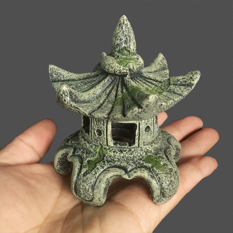 Fish Tank Landscaping Decoration Crafts Resin Antique Lighthouse Buddha Statue Aquarium Set Package Foreign Trade