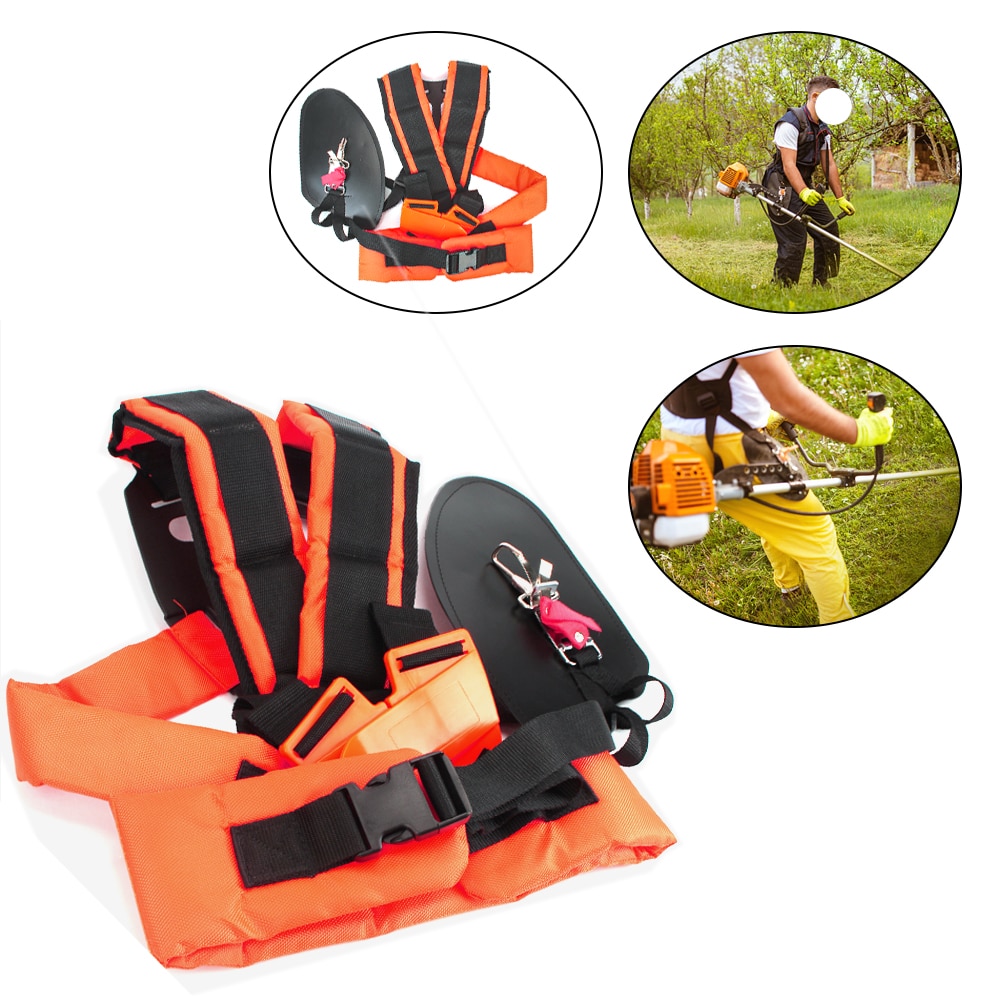 Dubbele Schouder Harness Strap Voor Bosmaaier Trimmer Tuin Snoeischaar W Vorm Comfortabele Arbeidsbesparende Strimmer Gewatteerde Riem