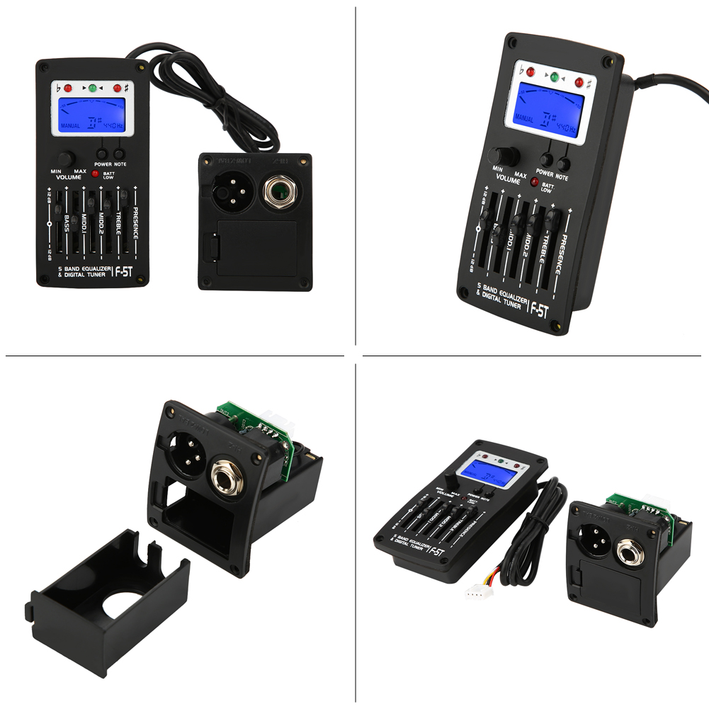 F-5T 5Band Equalizer Digitale Tuner Pick-Up Voor Elektrische Akoestische Klassieke Gitaar