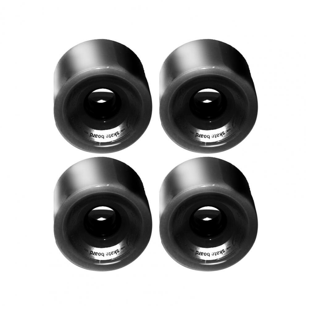 Polyurethane 1Pc/4Pcs Practical Anti Deformation Longboard Wheel Easy to Use Roller Skate Wheels Reduce Shock for Sliding:  Black 4pcs