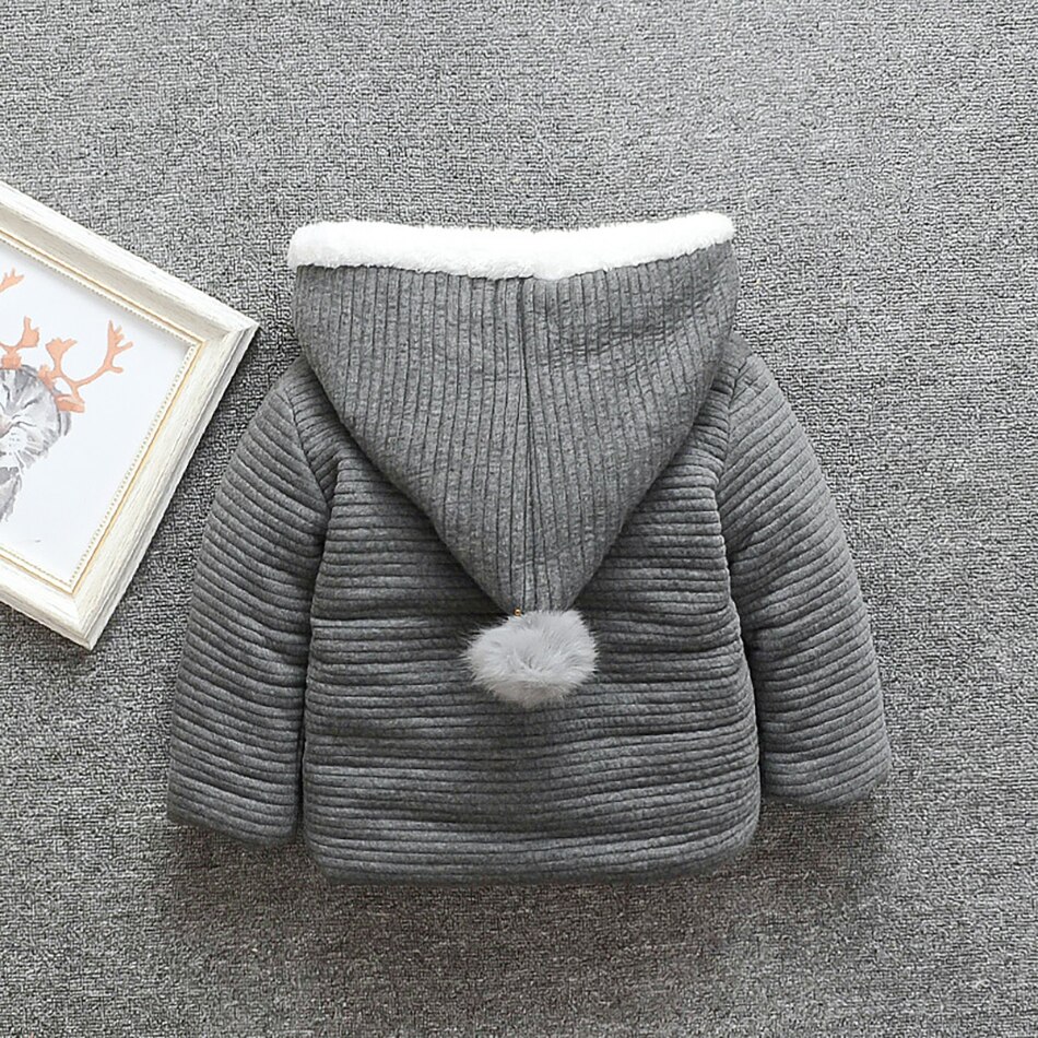 Veste D'Hiver Garçon Avec Capuche - Manteau Chaud Et Doux Pour Enfants, Mode Automne Hiver, Imprimé Lettres