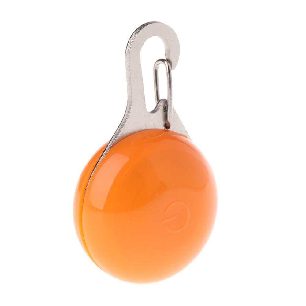 Pet Dog Pendant Safety LED Flash Light Glow Collar Puppy Dogs Cat Night Light Luminous Identify Pet Supplies 9 Colors C42: Orange