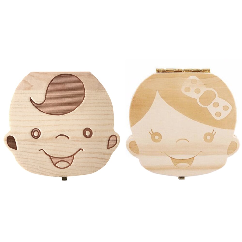 Caja para guardar dientes de bebé, niño y niña, de madera, nueva caja para guardar dientes de bebé, caja organizadora para guardar dientes, caja para guardar dientes de leche