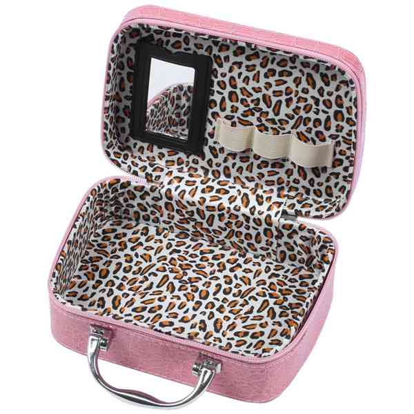 Caja de maquillaje de esteticista para mujer, bolso de viaje, caja de almacenamiento Pu