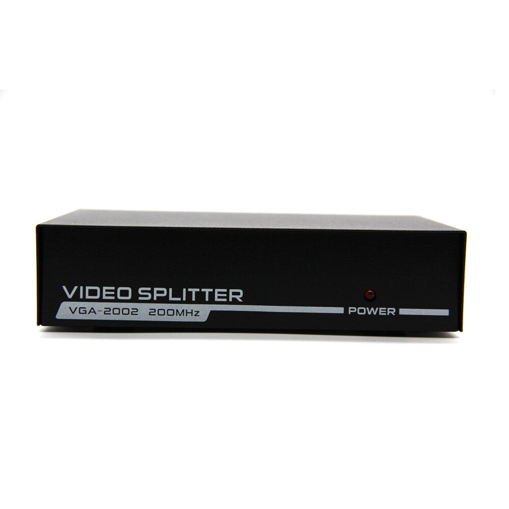 2 Port VGA 200MHz Video HD Signal Amplifier Booster Splitter Share Box 1920*1440 for PC Monitor Projector US Plug