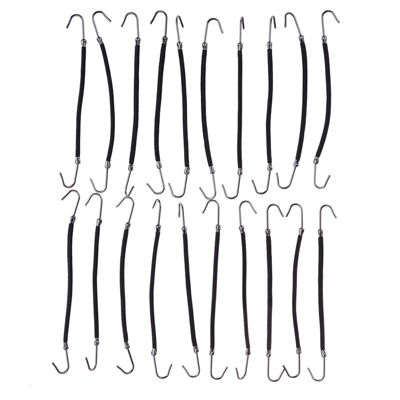 20 pièces/lot pinces élastiques cheveux tresse queue de cheval crochets bandeau cheveux griffe pinces à cheveux bandes de caoutchouc cheveux épais/bouclés outils de coiffure: BK