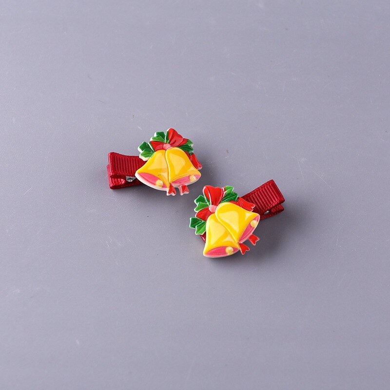 Baby Haar Clips Leuke Snap Clip Pins Kerstmissneeuwman Kerstman Kleur Haarspeldjes Kinderen Meisjes Haarspelden BB Clips: D