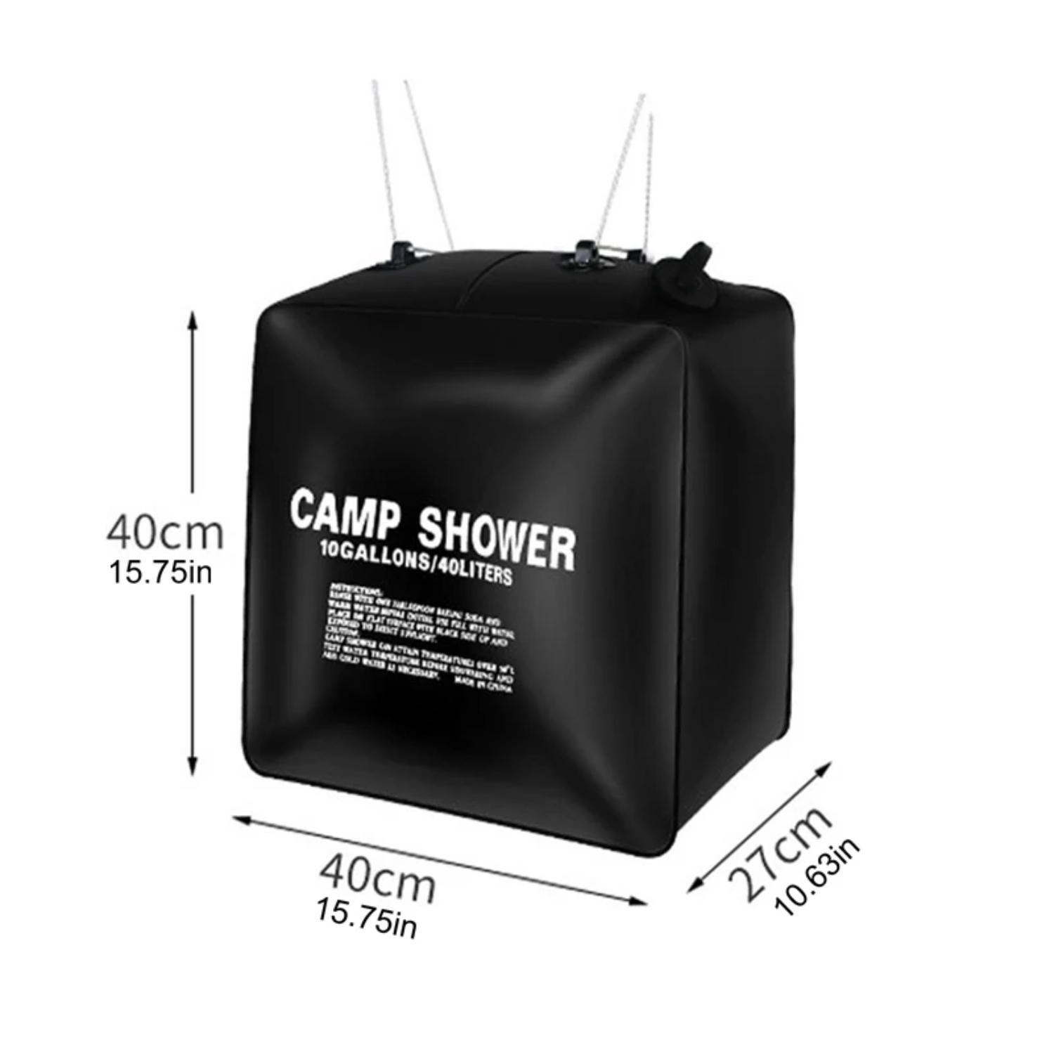 Waterzakken 40L Douche Zonne-energie Snelle verwarming Camping Douche Kamperen Vissen Wandelen Waterbaden Waterflessendrager