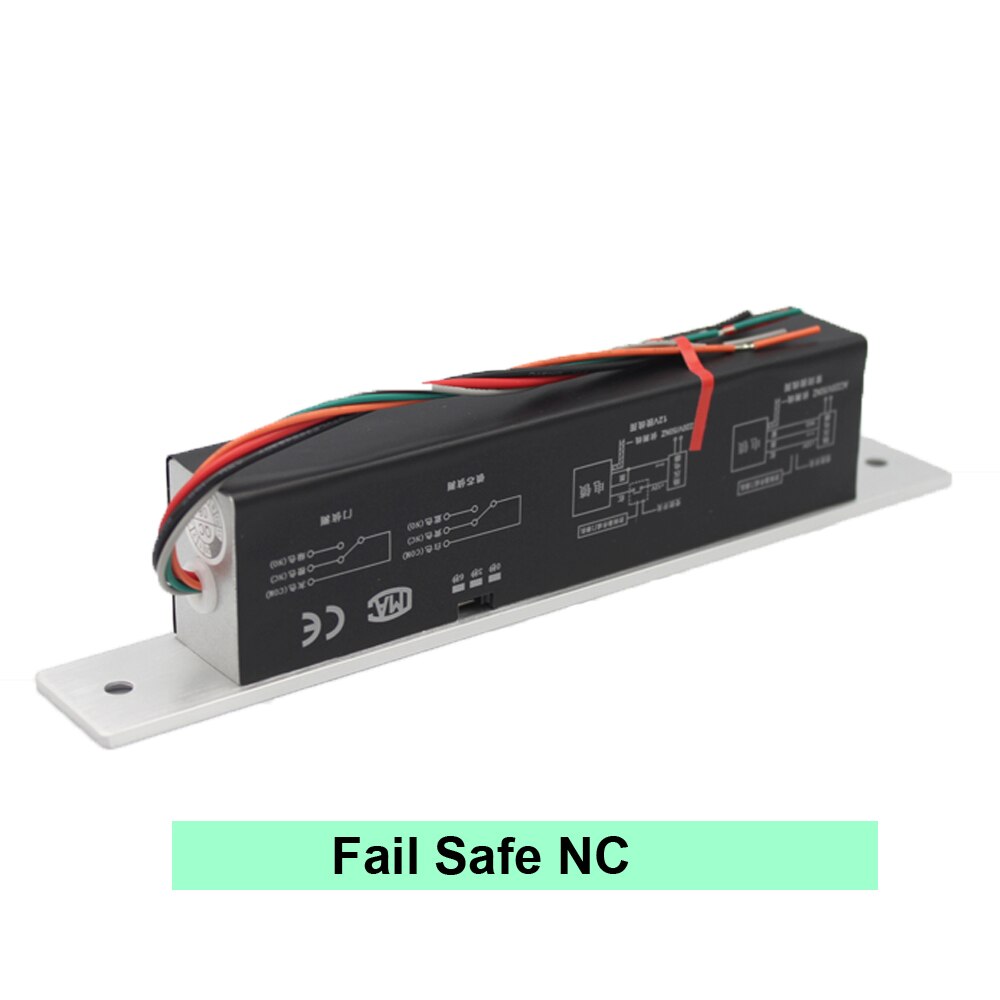 DC 12V Metal Electric Bolt Lock NC Fail Safe Mortise Electronic Access Control Lock Glass Single Door Lock System Door Opener: Black