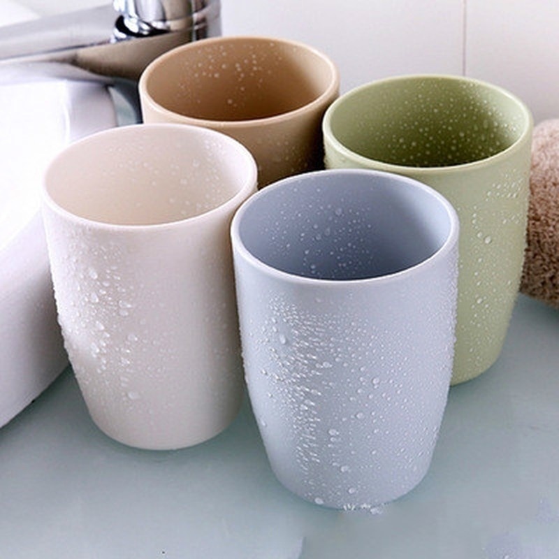 Tazas redondas gruesas respetuosas con el medio ambiente, soporte para cepillos de dientes, taza de enjuague PP, accesorios para baño, taza para cepillos