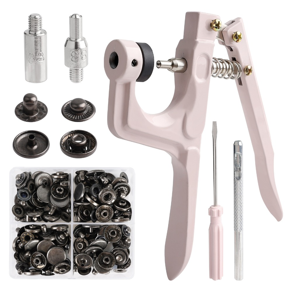 40 jeux de boutons-pression en métal avec pince, bouton de couture, Kit de fixation à pression épais, bricolage artisanal pour l'installation de vêtements à coudre: Cuivre antique