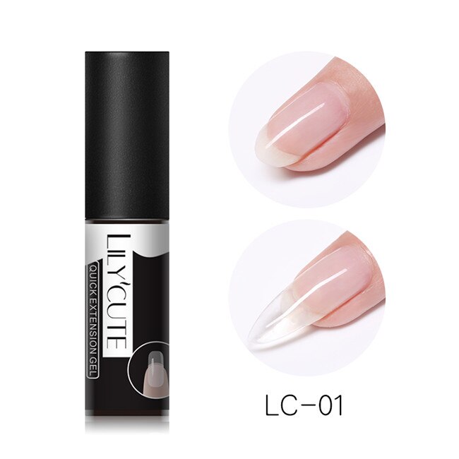 Lilycute neglekunst poly uv gel fransk neglebygger poly gelé gel akryl hurtig bygning finger forlængelse uv led hård: Lc -01