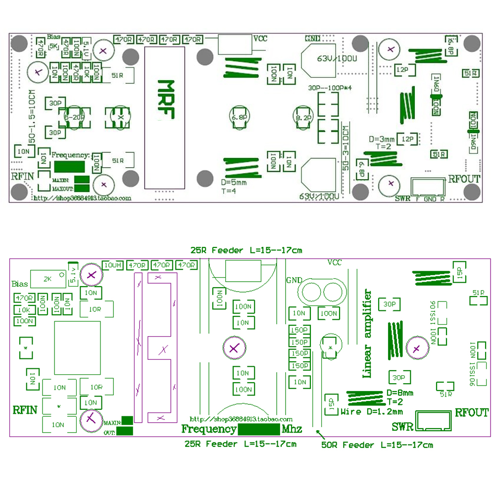 100W FM VHF RF Power amplifer Board 80 - 170mhz RF AMP kits mrf9120 tubo para transmisores FM de walkie - talkie de radio