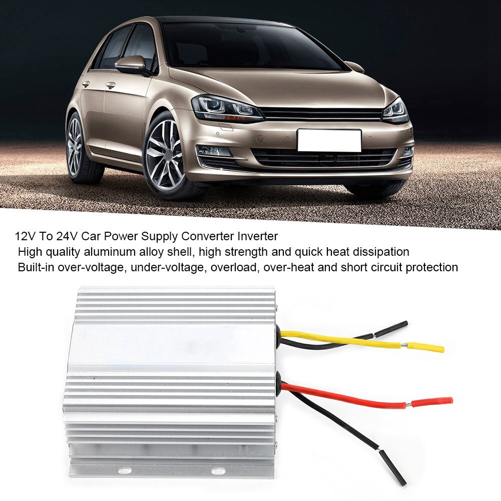15a tehomuunnin invertteri sovitin  dc 12v to 24v jännitemuunnin alumiiniseoksesta kuori tehostettavat muuntimet invertteri