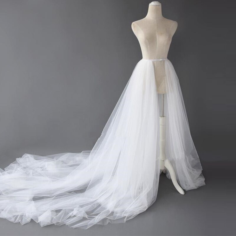 Zwarte Afneembare Tulle 5 Lagen Voor Bridal Overlay Rok Voor Bruiloft Rok Elastische Lange Tulle Over Rok Afneembare Rok