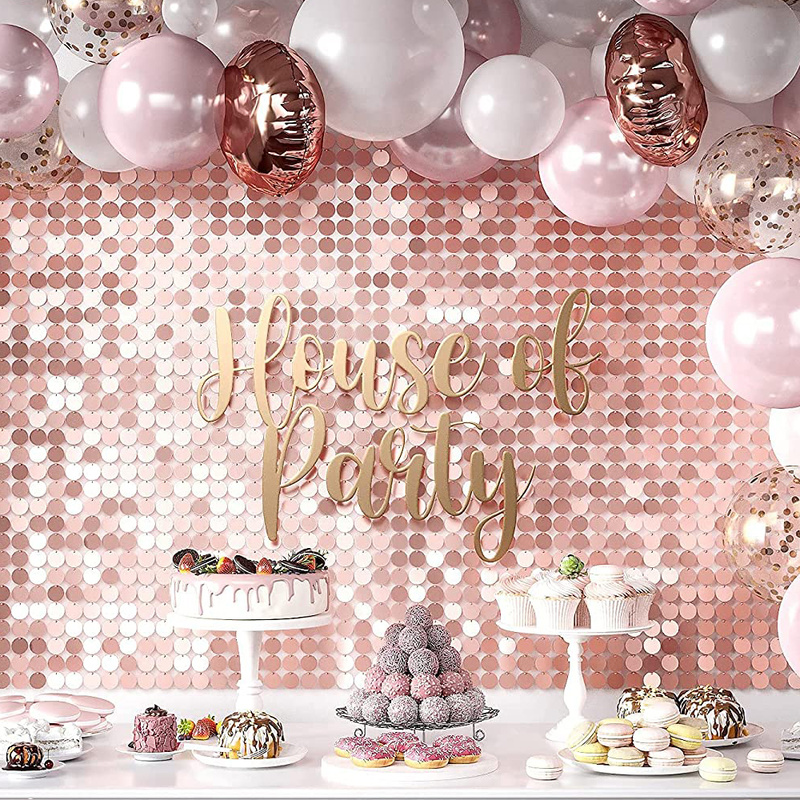 1x Glitter Wall Panel Sequin Background Wall Glitter Gold Wall Decoration Wedding Birthday Party Decoration Photo Shoot Props