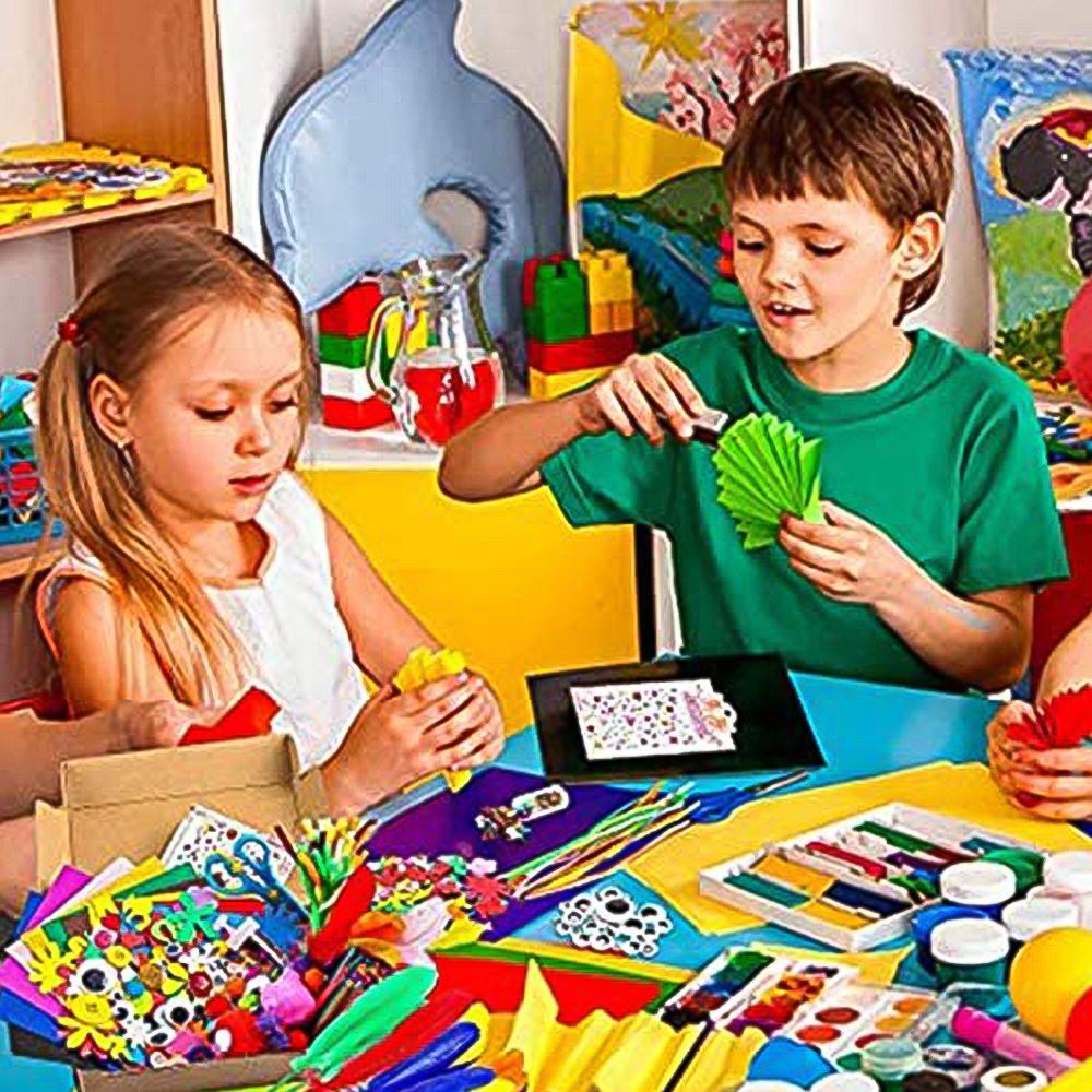 Handmade Collage Art Kit DIY Kids Toys Kids Craft Art DIY Large Crafting Crafts Large Toy Set Children Handmade Collage Art Kit