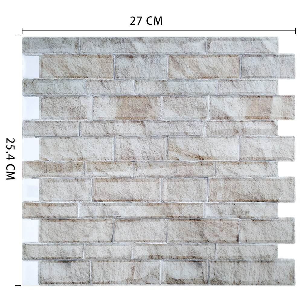 Home Decor Self Adhesive Vinyl Wall Sticker 3D Peel and Stick Subway kitchen backsplash tiles: MSOB-708
