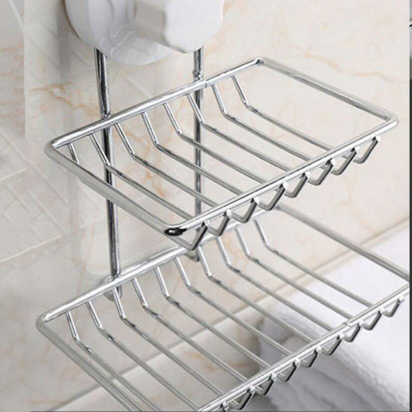 Edelstahl doppel seife box Bad kreative doppel seife box wand saugnapf seife halter