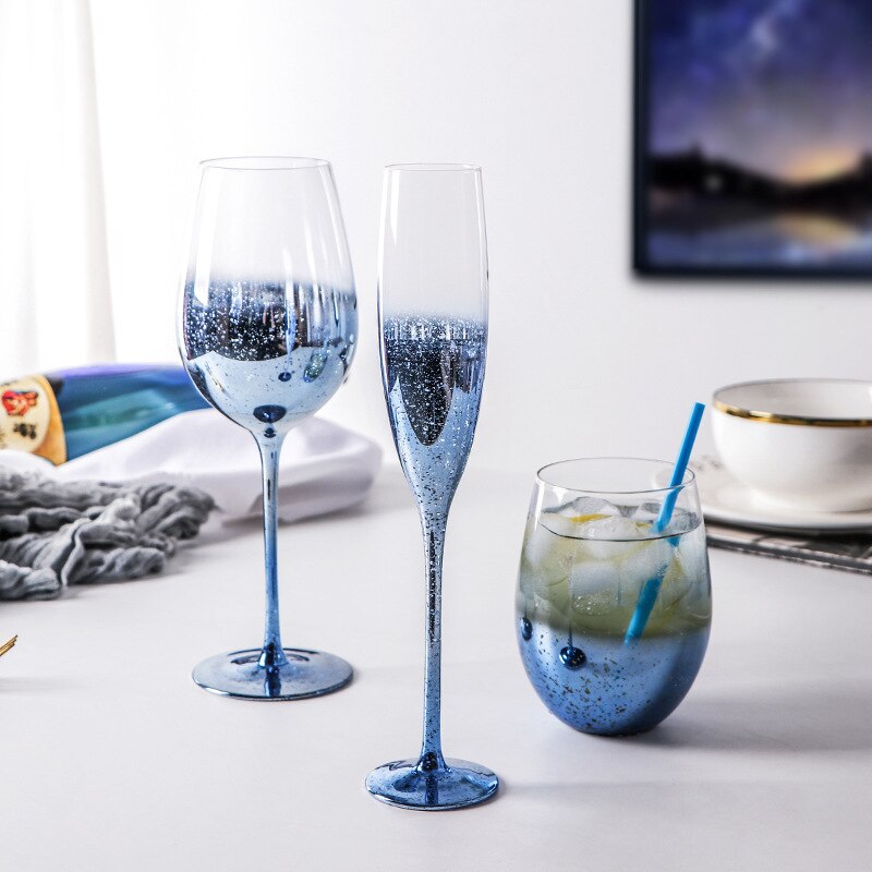 Farve krystalglas rødvinsglas sæt vinglas farve champagne glas vin sæt