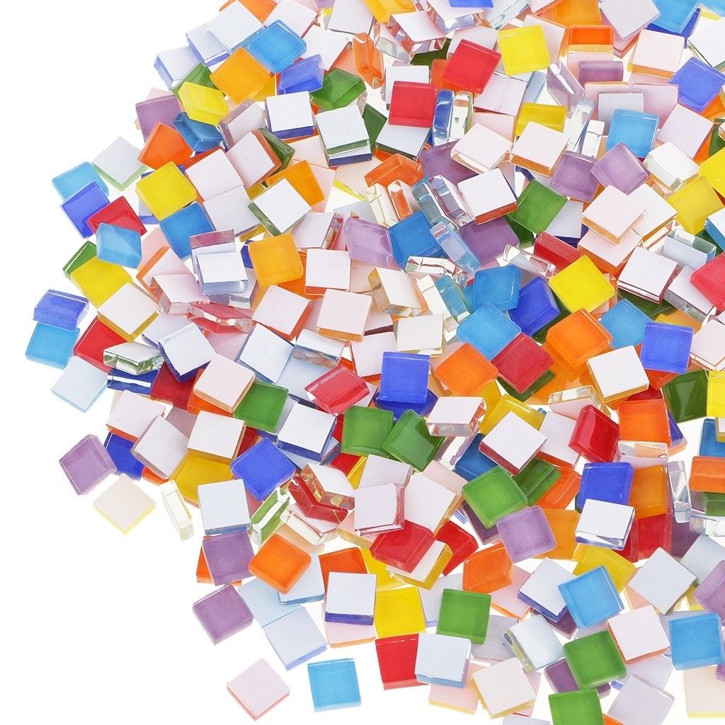 500g/1.1lb 110pcs Glass Mosaic Tiles,Mixed Colour Latvia
