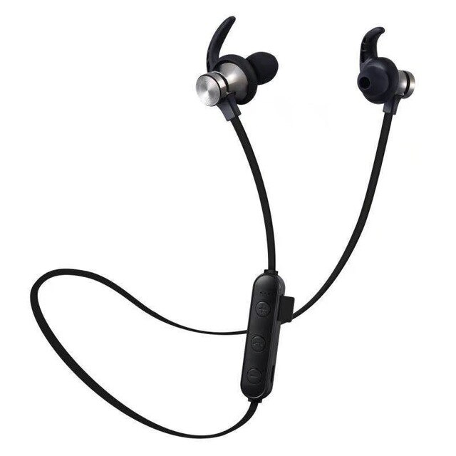 XT-22-auriculares inalámbricos con Bluetooth 5,0, Auriculares deportivos manos libres con micrófono y tarjeta TF para huawei y teléfono xiaomi: black