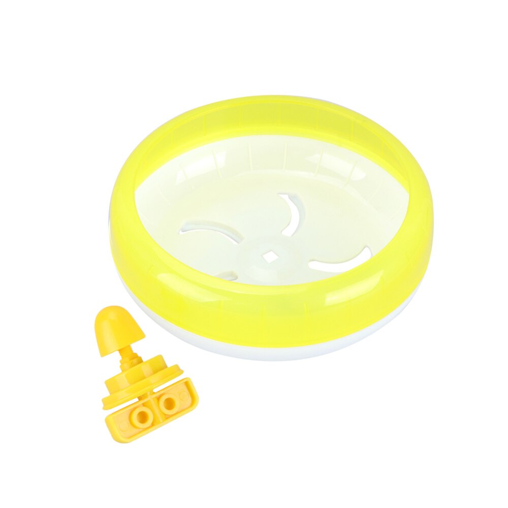 1Pc 14Cm Multipurpose Brede Geschiktheid Hamster Muizen Gerbil Rat Oefening Wiel Pp Run Disc Kleine Dieren Huisdier Speelgoed (Pi: Yellow