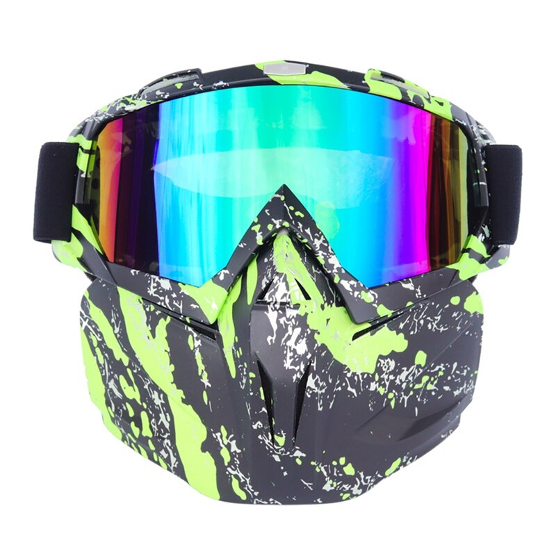 Ski snowboard bril gezichtsmasker offroad bril skibril afneembaar harley bril masker bril sneeuwbril wintersportbril: Gb