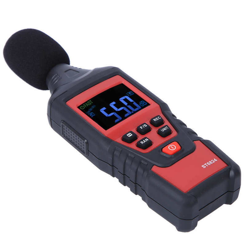 Decibel Meter ST6824 Digital Sound Level Meter Voice Tester Noise Decibel Monitor Meten 30-130dB Sound Level Meter